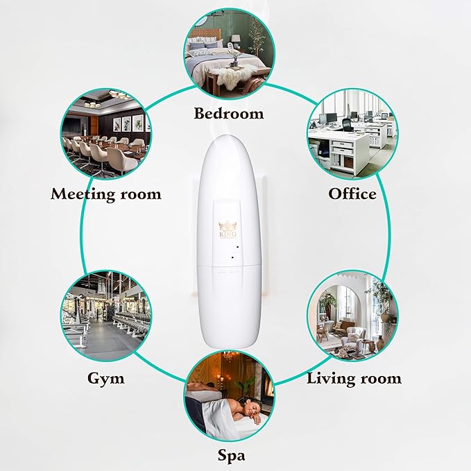 Diffuser Up to 500 Sq.FT Coverage-Nanotechnology Plug in Oil Diffuser Essential Oils (Bluetooth)-for Home and Office-Wall Silent & Waterless Oil Diffuser (Black and White)