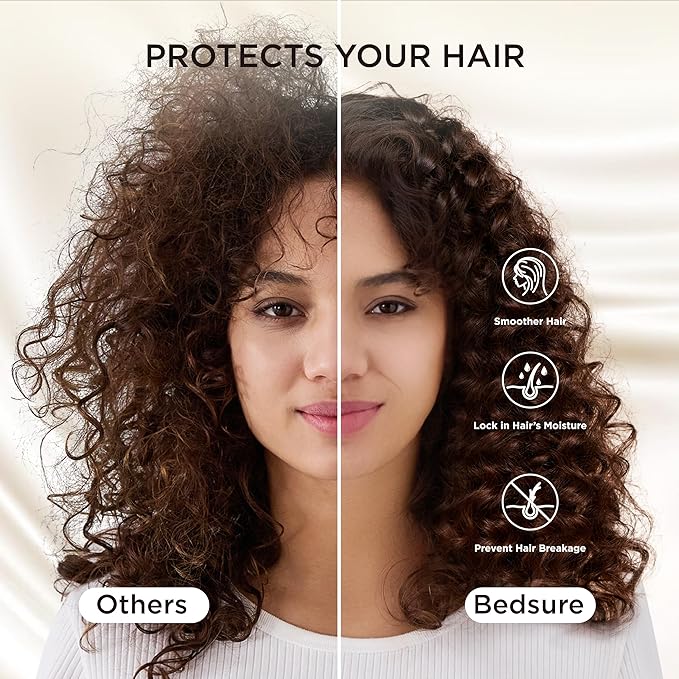 Bedsure Satin Body Pillow Pillowcase - Similar to Silk White Body Pillow Cover Case with Envelope Closure,Cooling and Silky Long Pillowcase for Hair and Skin,20x54 Inches