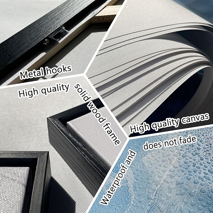 yiijeah Large Picture for Living Room - 70x31 Frames for Home Decorations Abstract Canvas Wall Art Blue and White Extra Large Artwork for Bedroom Office Decoration