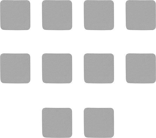 10 Squared Foam Coasters Pack, 4 inch - PU Foam, Foldable - Grey