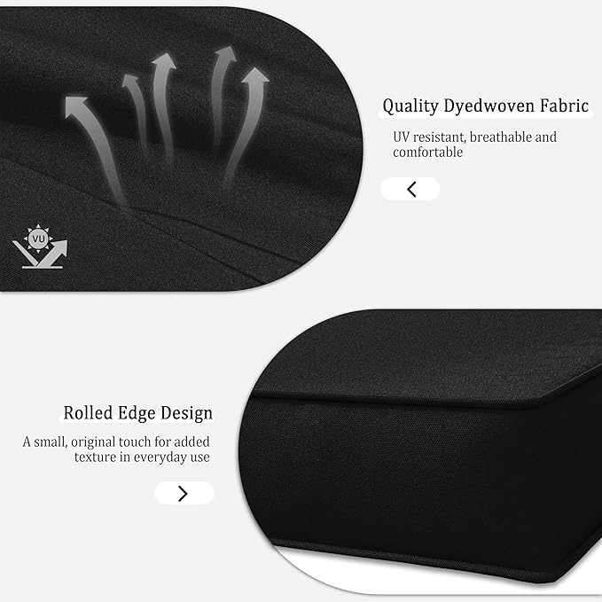 14 Pcs Outdoor Patio Cushion Covers, Replaceable Waterproof Furniture Covers, Outdoor Non-Slip Covers with Zippers, Couch 3 Sizes, Covers Only (Black)