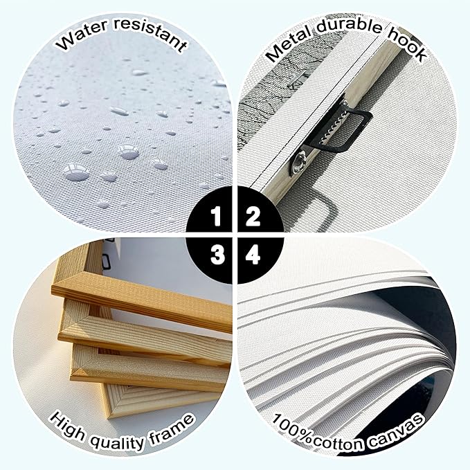 YDYSUNE Abstract Wall Art - Teal Canvas Wall Decor City Picture,Large Modern Artwork for Living Room Bedroom Office Decoration Green Home Decor Painting Size 24X48inch